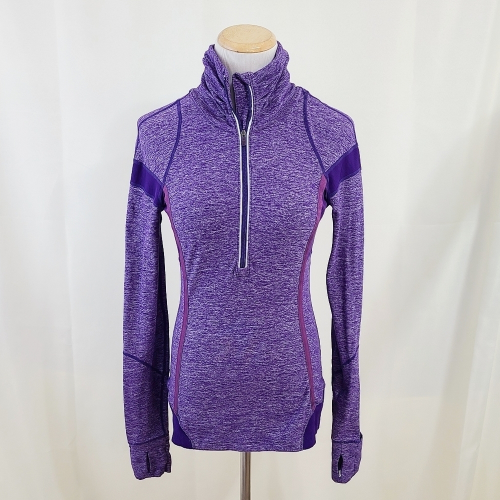 Lululemon Run Inspire half zip long sleeve pullover heather purple size 6